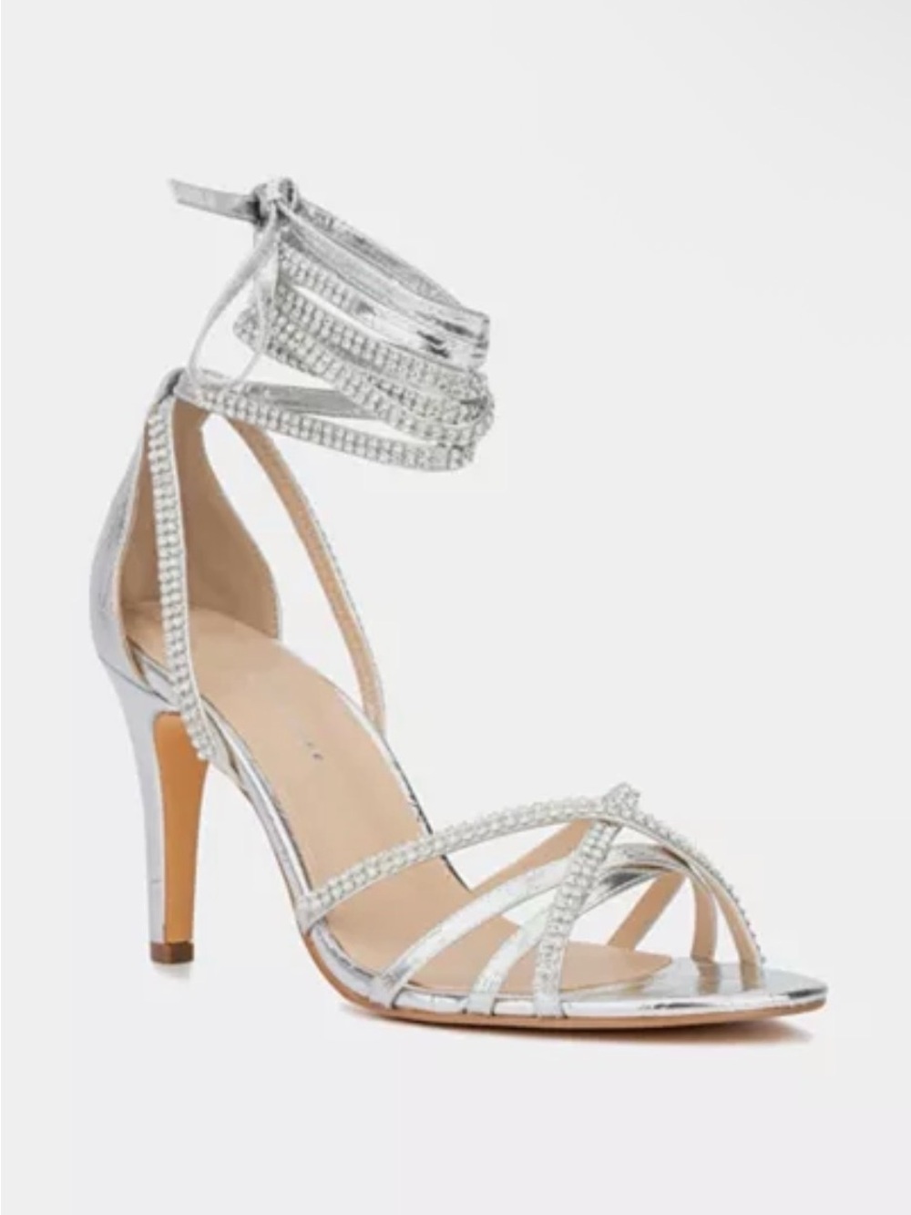 Fashion to Figure Yara Wide Width Jeweled Strappy Heels - Size 9W